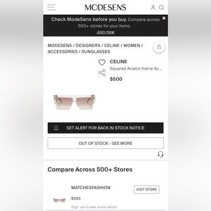 CELINE NWOT-Celine Women's CL40030F CL/40030/F Fashion Pilot Sunglasses